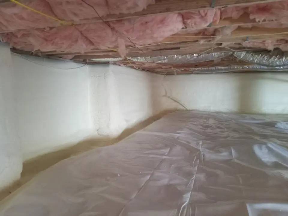 Crawl space encapsulation with closed-cell spray foam for Spray Foam Roofing Repair in Carbondale